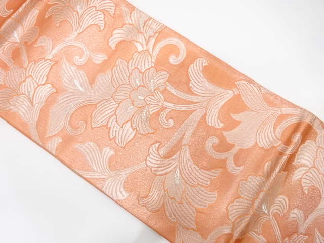 JAPANESE FUKURO OBI / WOVEN CHINESE FLOWER